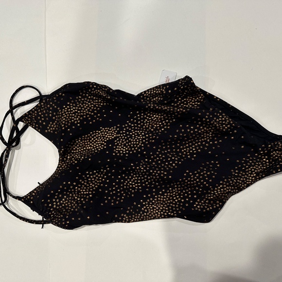 PilyQ Gold Star Metallic Farrah Swimsuit - Size S‎ - New With Tags. - Picture 8 of 15